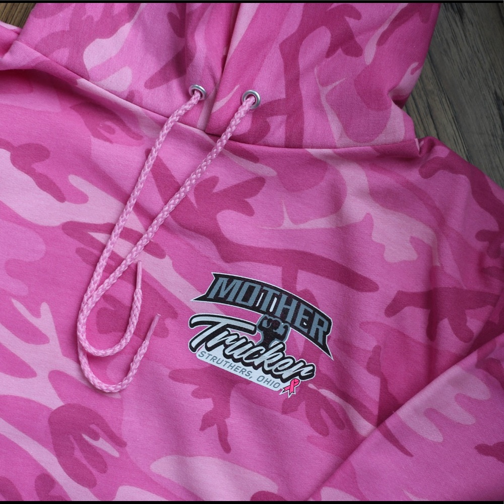Pink camo hoodie